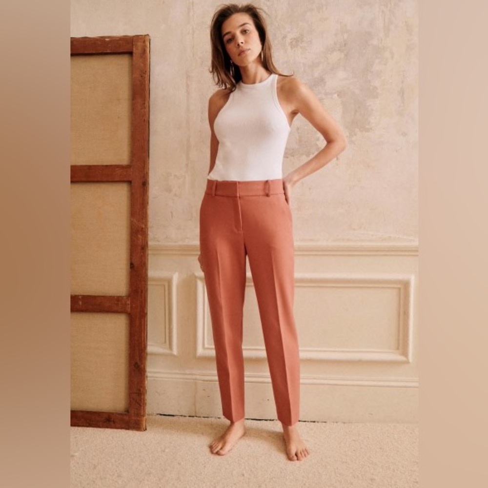 Looking for Sézane Gustavo Trousers in rosewood/pink Size 32 or 34